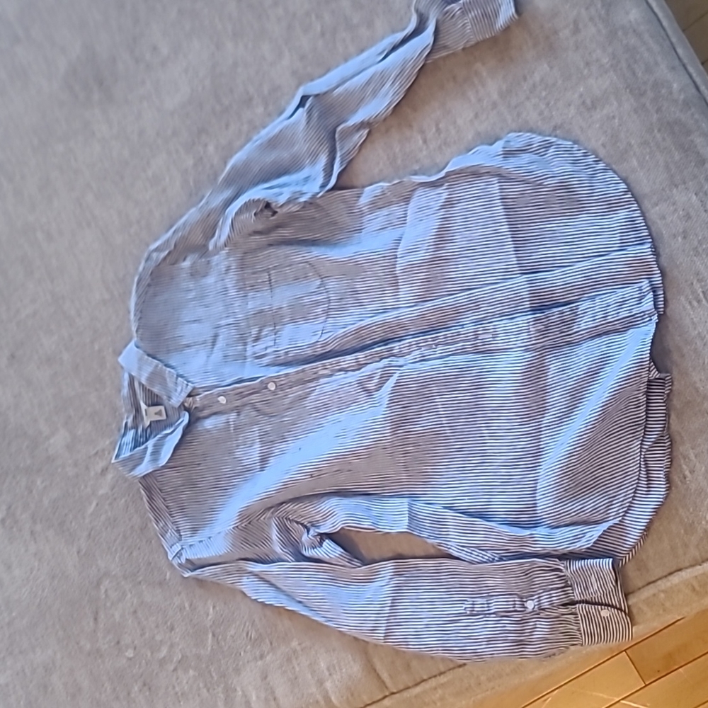 LL Bean medium button down striped shirt